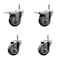 Service Caster 3.5'' Gray Poly Wheel Swivel 7/16'' Stem Caster Set 2 Total Lock Brake, 4PK SCC-GRTTL20S3514-PPUB-716138-2-S-2 - alternate 1